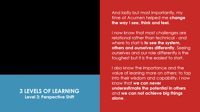 スライド「3 Levels of Learning：Level 3 Perspective Shift」