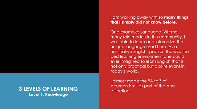スライド「3 Levels of Learning：Level 1 Knowledge」